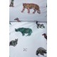 Lenjerie pat copii cu animale - detaliu