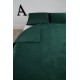 Lenjerie de pat din catifea verde