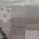Cuvertura patchwork Gentiane gri - detaliu