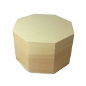 Cutie lemn hexagonala cu capac simplu
