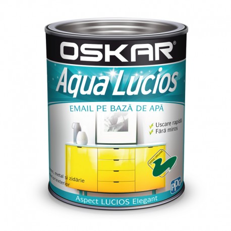 Vopsea Oskar Aqua Lucios Verde organic 600ml