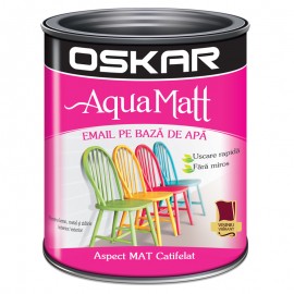 Vopsea acrilica Oskar Aqua Matt Visiniu vibrant 0.6l