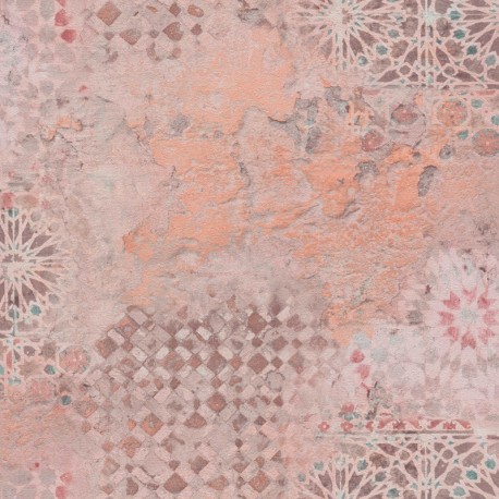 Tapet oriental mozaic maro-portocaliu