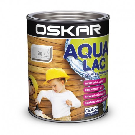 Oskar Aqua Lac pentru lemn Alb 2.5l pe baza de apa