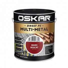 Vopsea Oskar Direct pe Multi-Metal Maro Roscat RAL 3009 2.5L