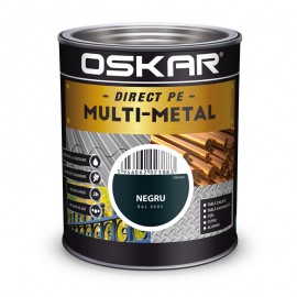Vopsea Oskar Direct pe Multi-Metal Negru RAL 9005 0.75L