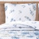 Cuvertura pat cu flori albastre Marina - detaliu