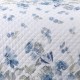 Cuvertura pat cu flori albastre Marina - detaliu