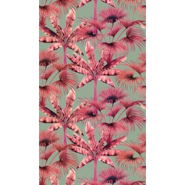 Fototapet frunze de palmieri roz