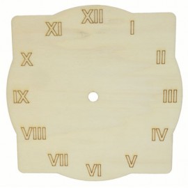 Cadran ceas de perete patrat-rotund cu cifre romane