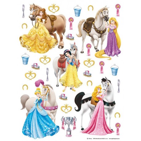 Stickere perete Walt Disney - Printese cu cai