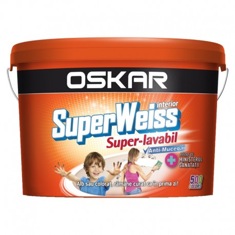 Vopsea lavabila Oskar SuperWeiss 8.5L