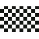Autocolant decorativ Carouri alb-negre mari 45cm