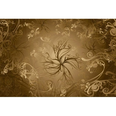 Fototapet Model floral auriu Baroc
