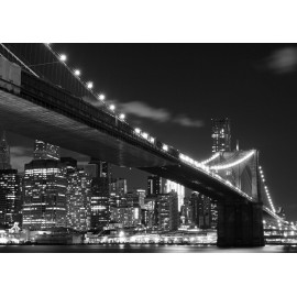 Fototapet Brooklyn Bridge alb-negru