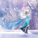 Detaliu Fototapet Frozen - Elsa si Olaf dansand