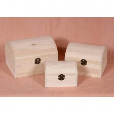 Set cutii lemn - cufar simplu